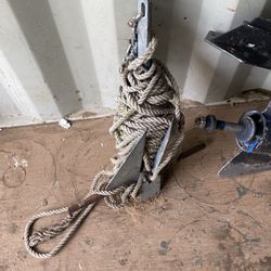 Anchor With A Good Rope And Chain