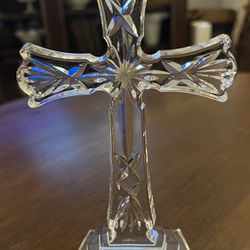 Waterford Crystal 8" Standing Cross. Catalog #104-819. No Box