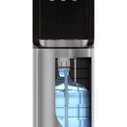Modern Stainless Steel Bottom-Load Water Dispenser (Hot/Cold/Room Temp)