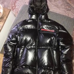 Prada Light Re-Nylon hooded puffer jacket