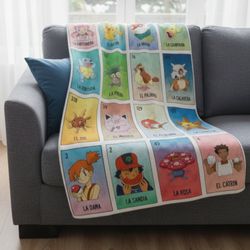 Custom "Loteria" Inspired Blanket. 39 Inches X 59 Inches. Warm And Comfy!! Very Unique. 