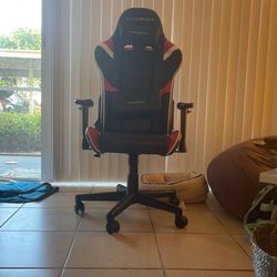DXRacer P Series Gaming Chair, Premium PVC Leather Racing Style Office Computer Seat Recliner with Ergonomic Headrest and Lumbar Support,