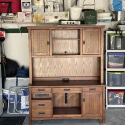 Combination Desk And Cabinets 