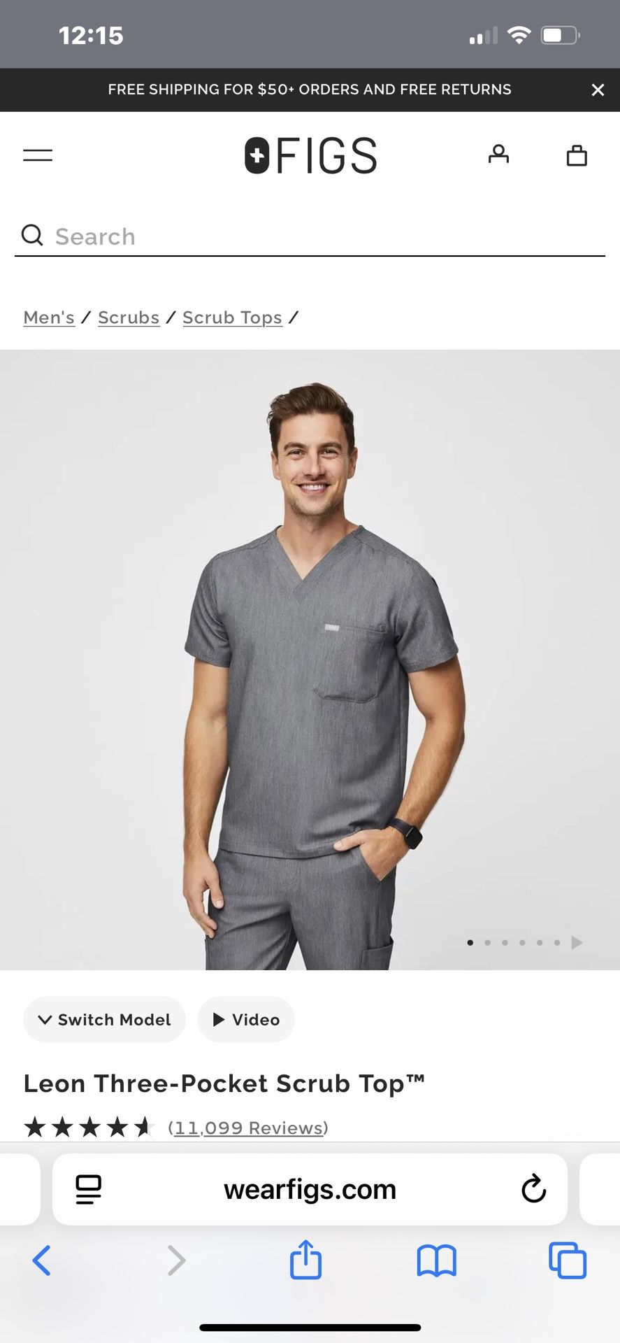 Figs Men Scrub Top