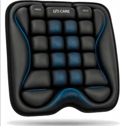 Seat Cushion, Air-Cell Travel Cushion for Long Flights, Inflatable Portable Seat Pad with Built-in Pump for Air Travel, Car, Office Chair and Wheelcha