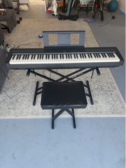 Yamaha P-45 Digital Piano/ keyboard  with Stand, Bench, and Pedal $375 OBO