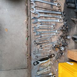 Variety Of Wrenches And Sockets