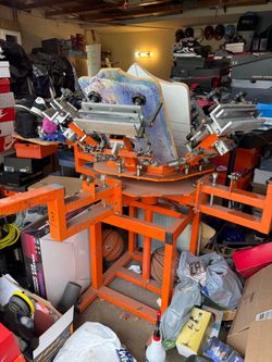 Silk screen printing machine 6 colors