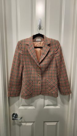 Country Suburbans Vintage Plaid Womens  (6) Boxy Blazer coat
