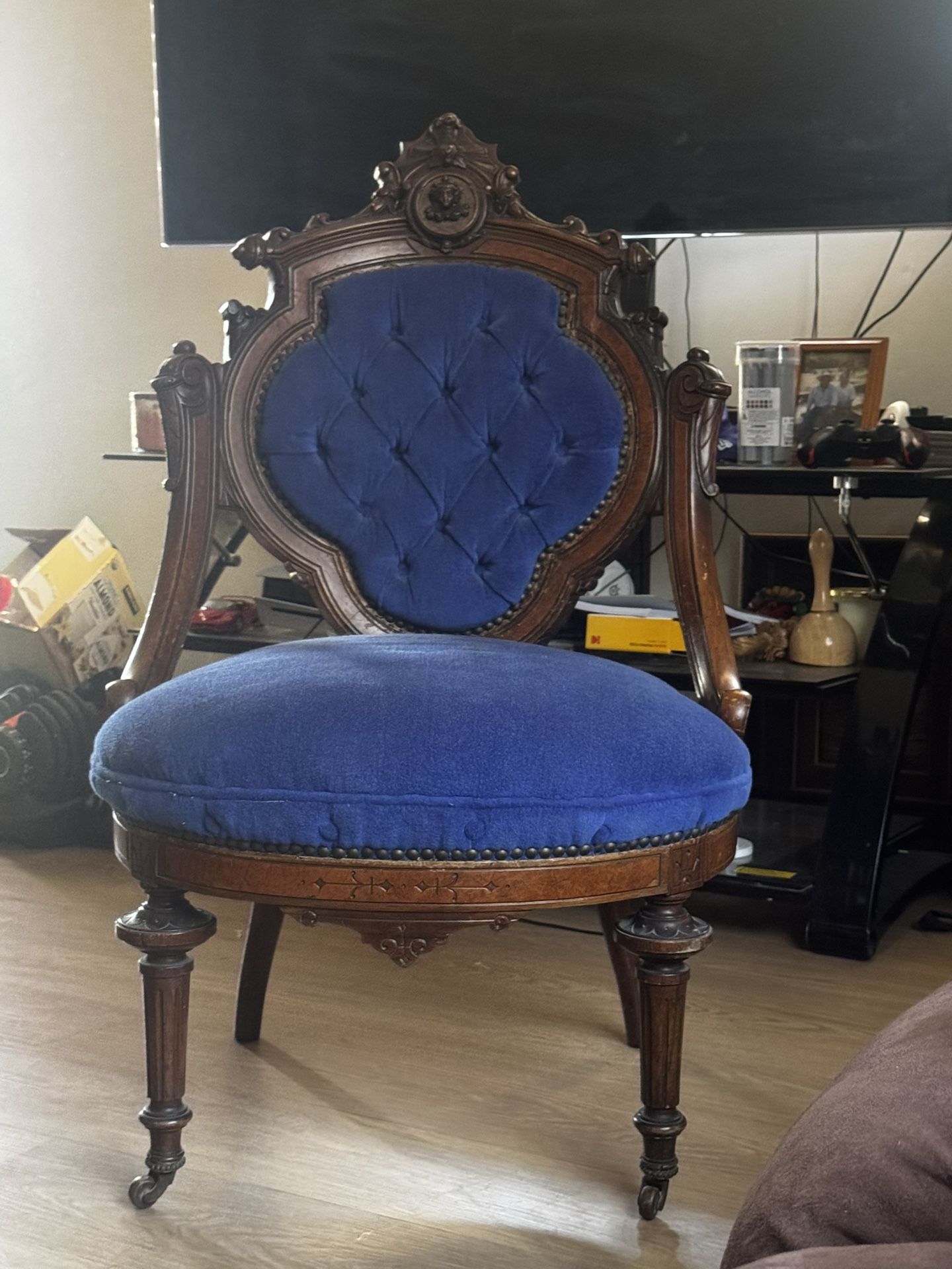 Victorian Royal Blue Chair