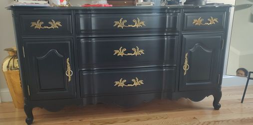 Black And Gold 3 Drawers Chest