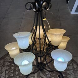 Portfolio 9 Light Antique Bronze Chandelier / Bulbs Not Included 