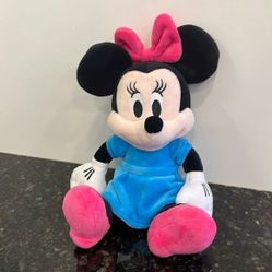 Disney Minnie Mouse 11" Plush Doll  Blue Dress 