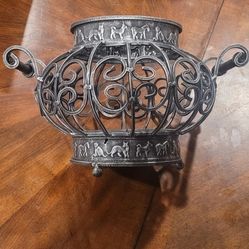 Wrought (Rod) Iron Candle Holder Or Center Piece Or Fruit Bowl 