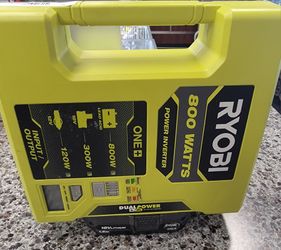 RYOBI EIGHT HUNDRED WATT POWER INVERTER WITH BATTERY