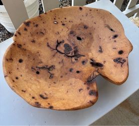 Handcrafted wooden Burl bowl