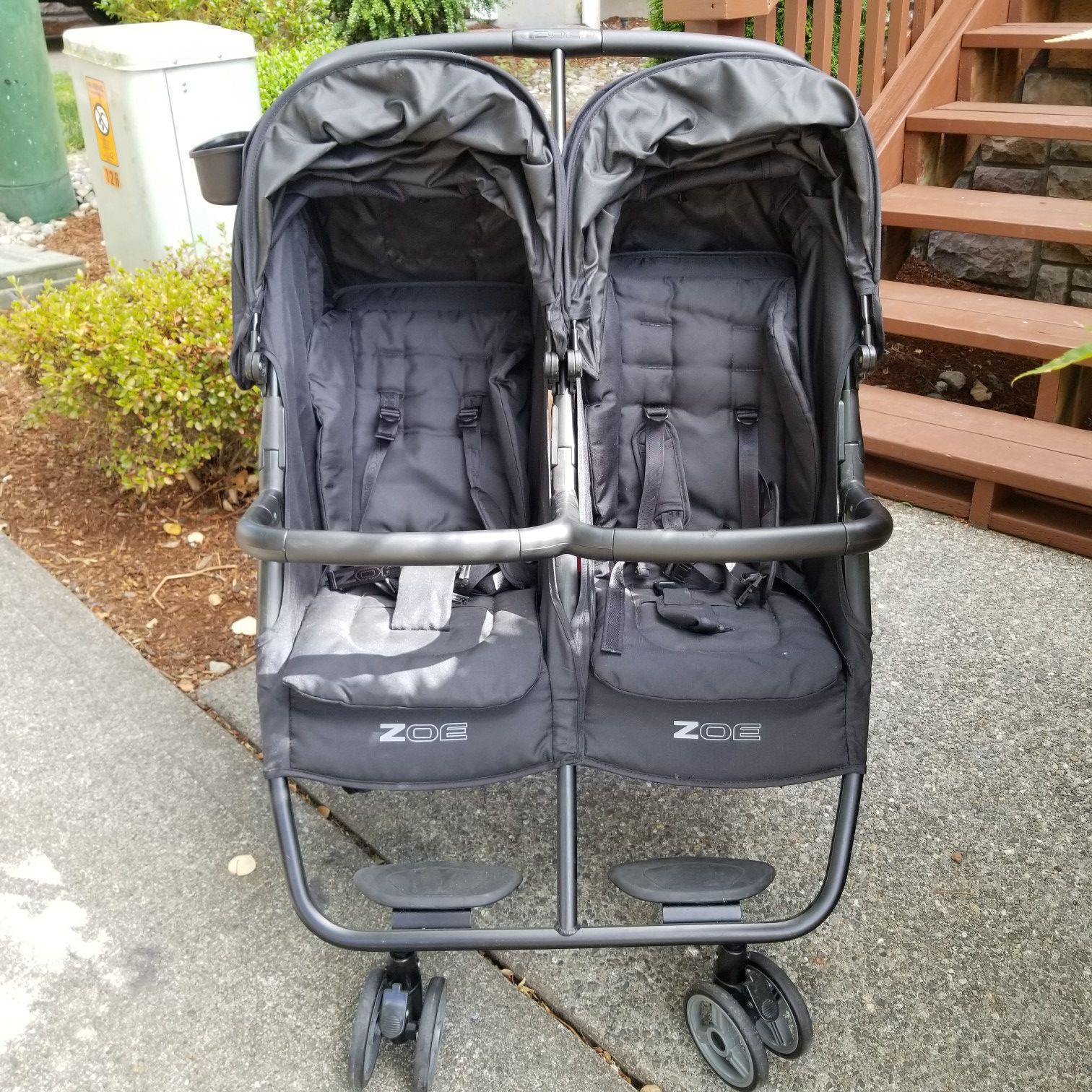 Zoe lightweight double stroller. Never been used. 175 OBO!