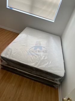 NEW FULL SIZE 54x75” MATTRESS AND BOX SPRING-2pcs