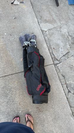 Golf clubs with bag
