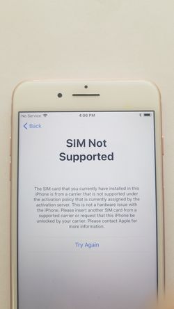 iPhone 8 plus network unlocks