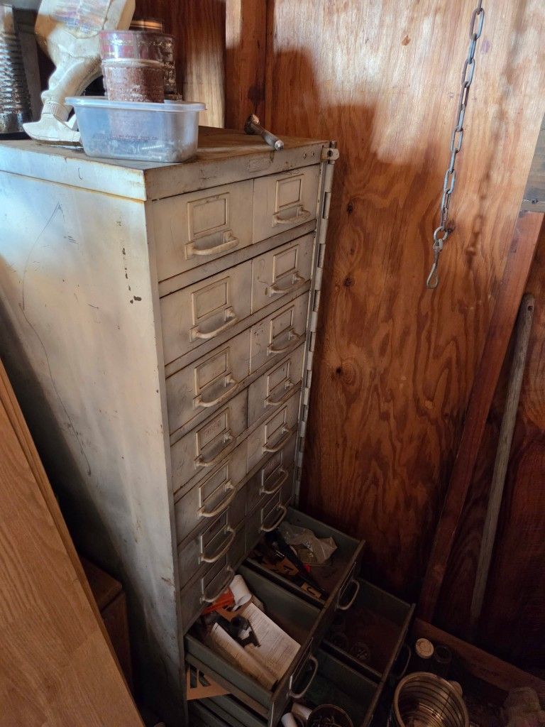 Vintage Metal Filing Cabinet