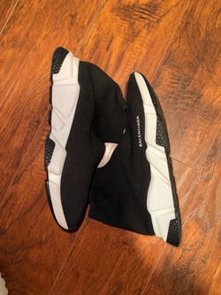 Balenciaga Speed Trainer Sneakers – Black / White
