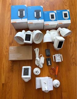 Ring Spotlight - Floodlight Cam Pro Surveillance Security - Camera 2Ways 2Talk Indoor Outdoor WIFI - Price Various