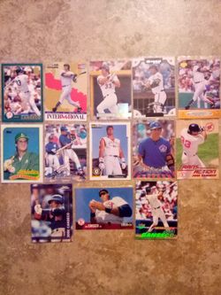 Jose Canseco Baseball Card Lot