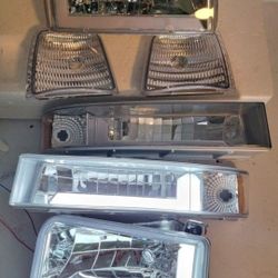 92-96 Ford F150 F250 F350 92-96 Bronco LED DRL Headlights Luces Micas Calaveras Faros Faroles Focos