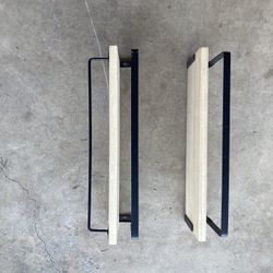 Contemporary Bathroom Shelves With Towel Hanger