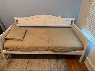 Twin bed frame with mattress