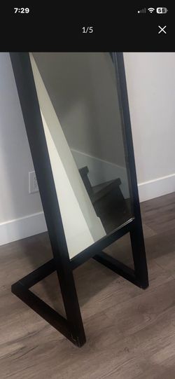Unique Custom Made Contemporary Mirror in  Dark Cappuccino Finish H67” W20”