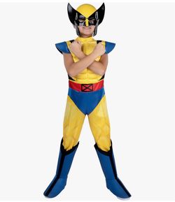 MARVEL Wolverine Official Youth Halloween Costume - Premium Quality Padded Jumpsuit with Plastic Mask