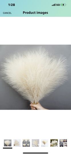6 Faux Pampas Grass (45 Inches In Length) $15