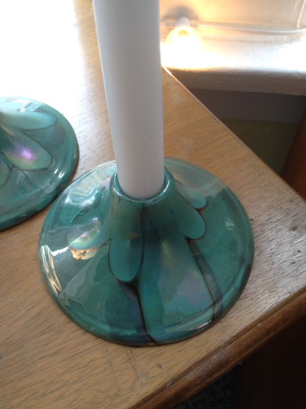 Iridescent Candlestick Holders