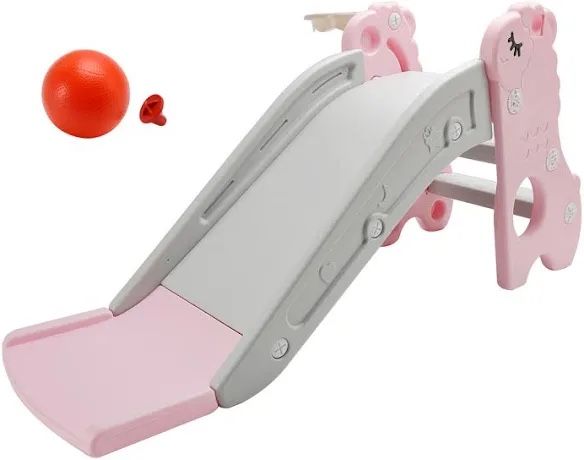 2in1 Kid Slide with Basketball Ring