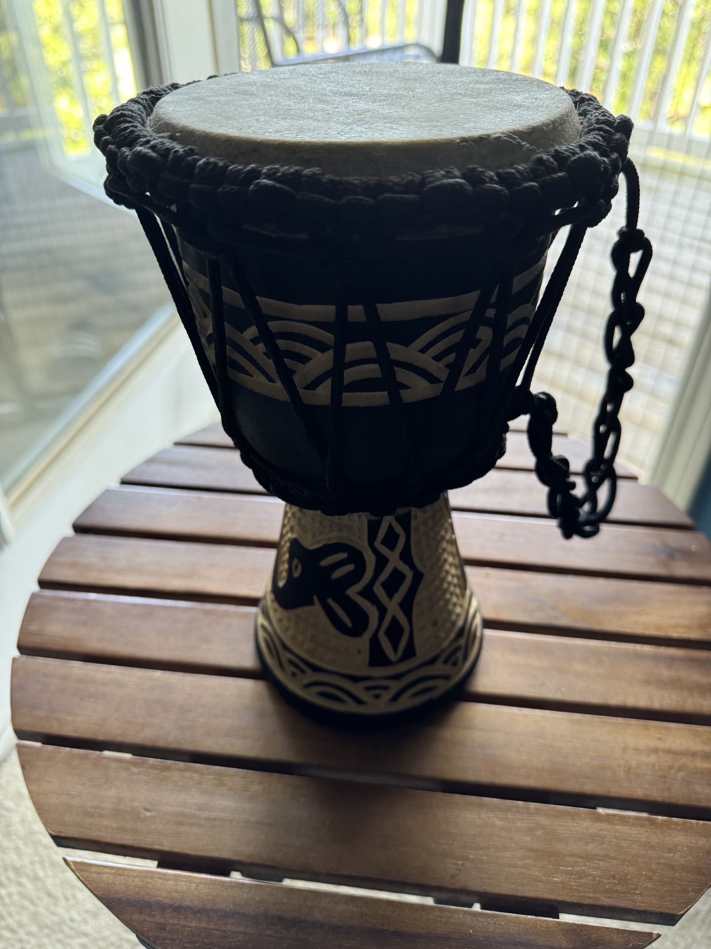 Handmade traditional african drum