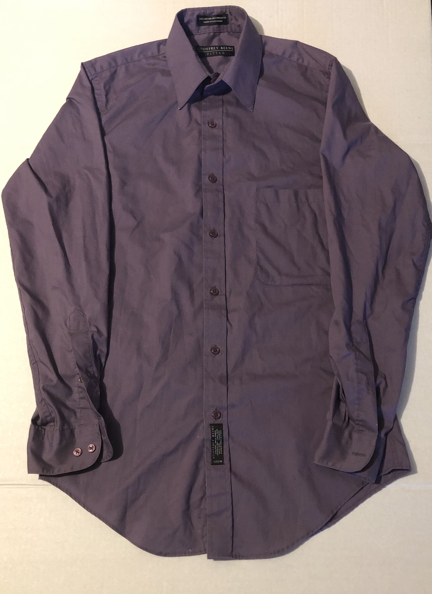Men’s GEOFFREY BEENE Purple Fitted Dress Shirt