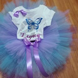 Butterfly BIRTHDAY TUTU OUTFIT 