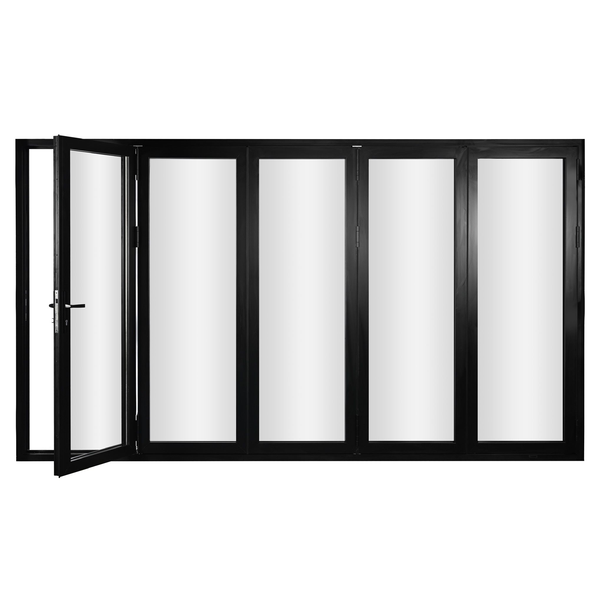 Aluminum Bifold Door, 144x96/144x80, Clear Low E, 5 Panels