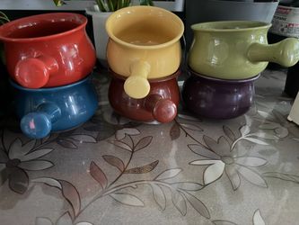 6 piece ceramic soup bowls