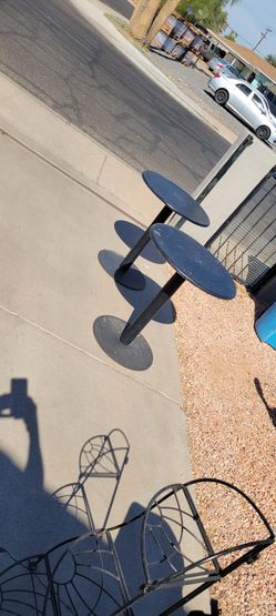 Two Metal Tables 