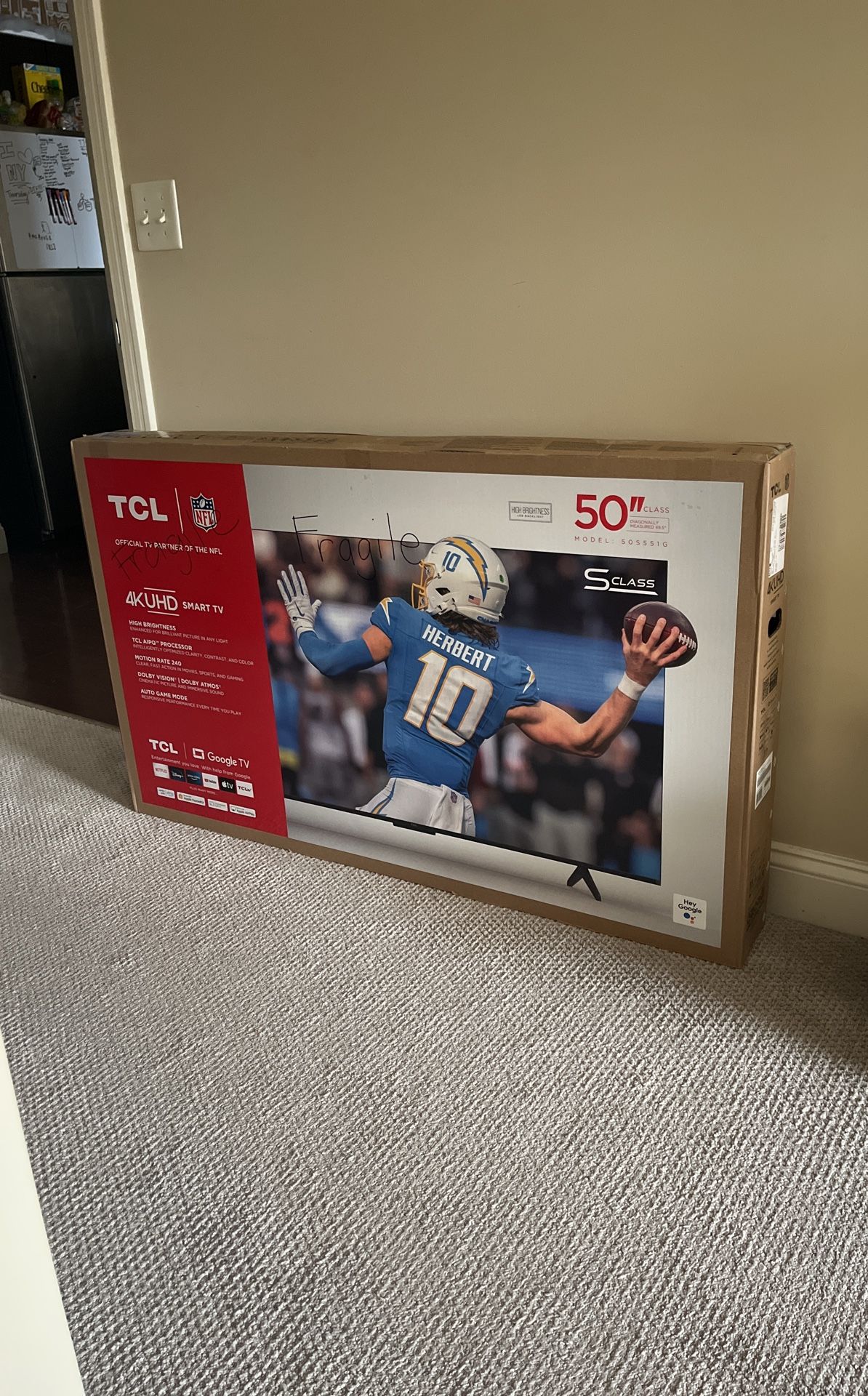 3 Month Old TV 50” PICK UP ONLY