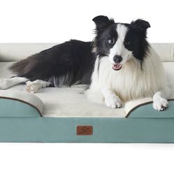 Bedsure Orthopedic Dog Bed, Bolster Dog Beds For Medium/Large/Extra Large Dogs - Foam Sofa With Removable Washable Cover, Waterproof Lining And Nonski