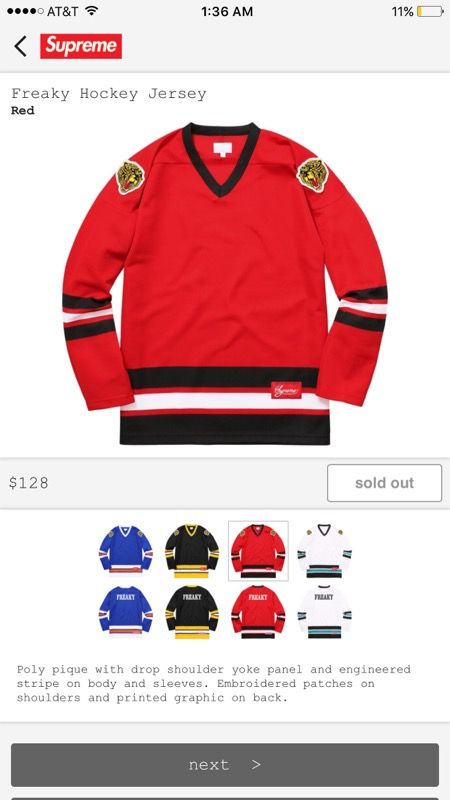 Supreme "Freaky" Hockey Jersey