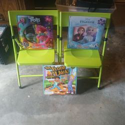 Puzzle Books, 2 Child Size Chairs,Floor Is Lava Game