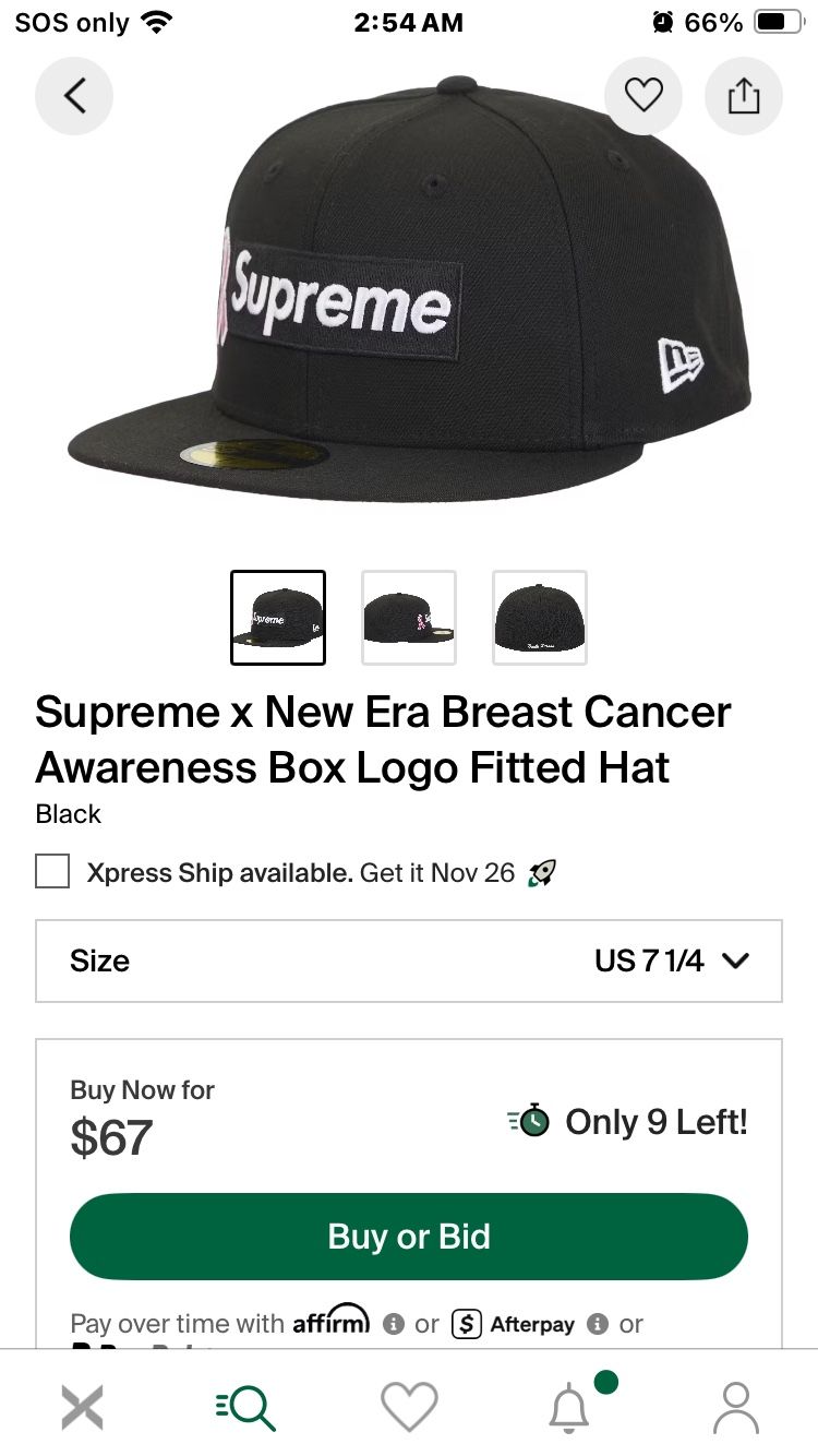 SUPREME X NEW ERA BOGO BREAST CANCER HAT