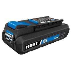 HART 40 Volt 2.5Ah Battery, Lithium-Ion, On-Board Fuel Gauge