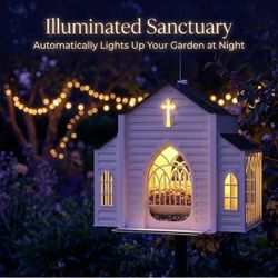 Wholesale Church Bird Feeder with Solar Light