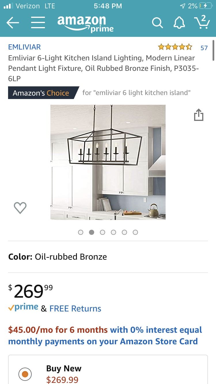 Kitchen island lighting